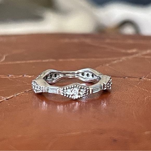 Diamond CZ Eternity Ring - Picture 2 of 3